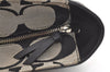 Authentic COACH Vintage Signature Shoulder Tote Bag Canvas Leather Black 4387K
