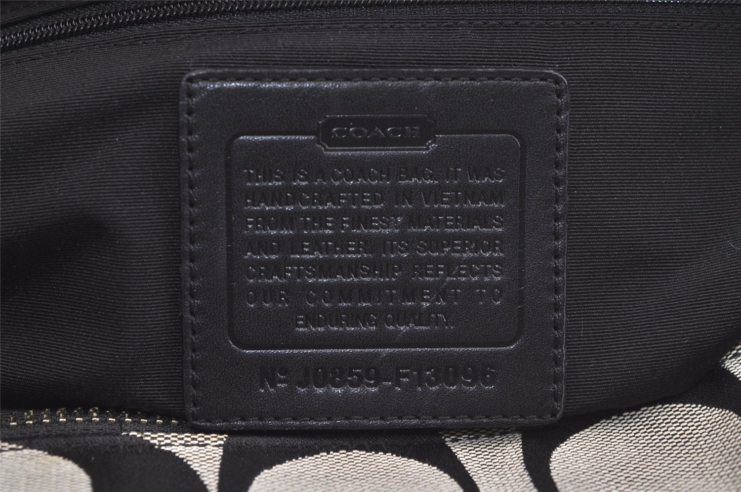 Authentic COACH Vintage Signature Shoulder Tote Bag Canvas Leather Black 4387K