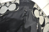 Authentic COACH Vintage Signature Shoulder Tote Bag Canvas Leather Black 4387K