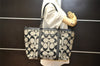 Authentic COACH Vintage Signature Shoulder Tote Bag Canvas Leather Black 4387K