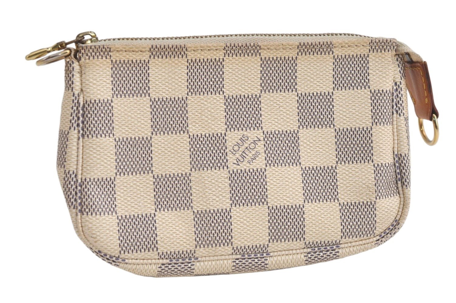 Authentic Louis Vuitton Damier Azur Mini Pochette Accessoires N58010 Pouch 4388K