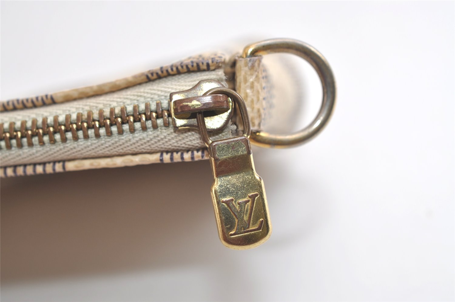 Authentic Louis Vuitton Damier Azur Mini Pochette Accessoires N58010 Pouch 4388K