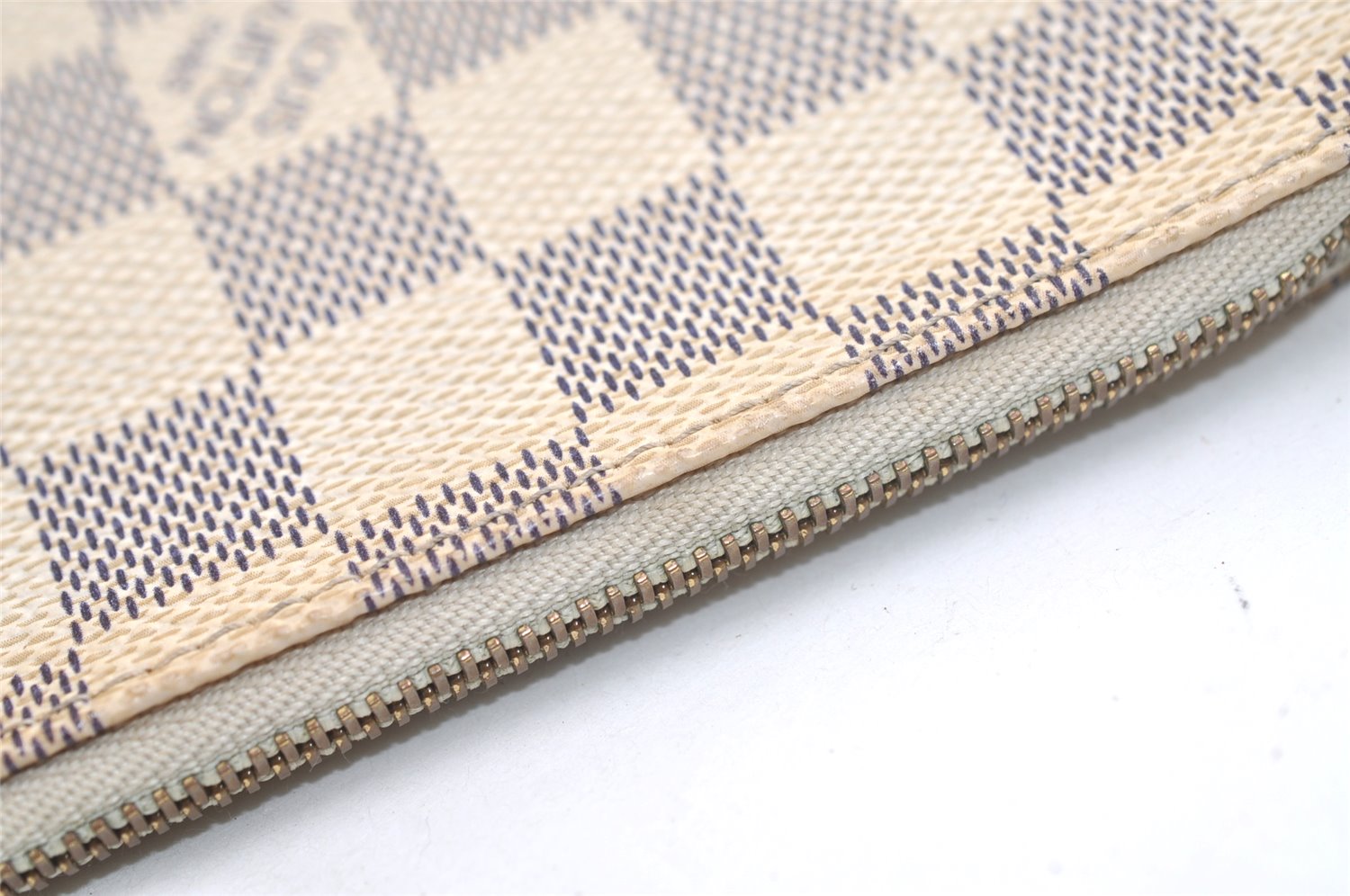 Authentic Louis Vuitton Damier Azur Mini Pochette Accessoires N58010 Pouch 4388K