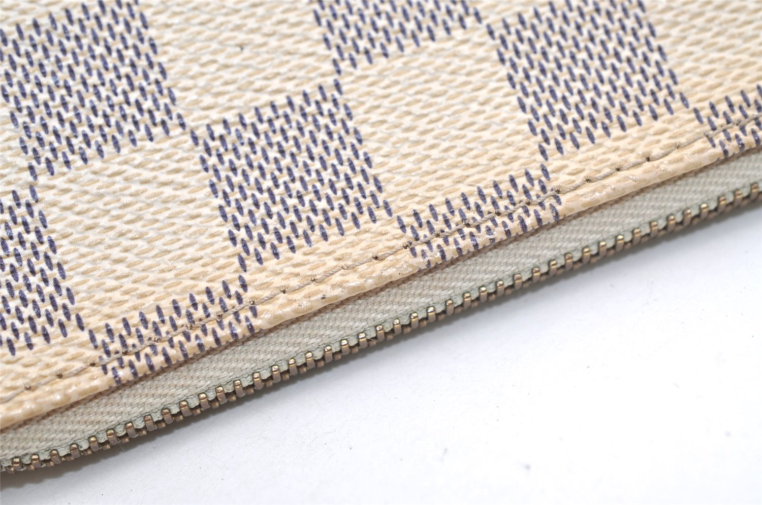 Authentic Louis Vuitton Damier Azur Mini Pochette Accessoires N58010 Pouch 4388K