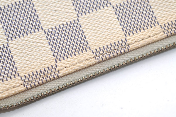 Authentic Louis Vuitton Damier Azur Mini Pochette Accessoires N58010 Pouch 4388K