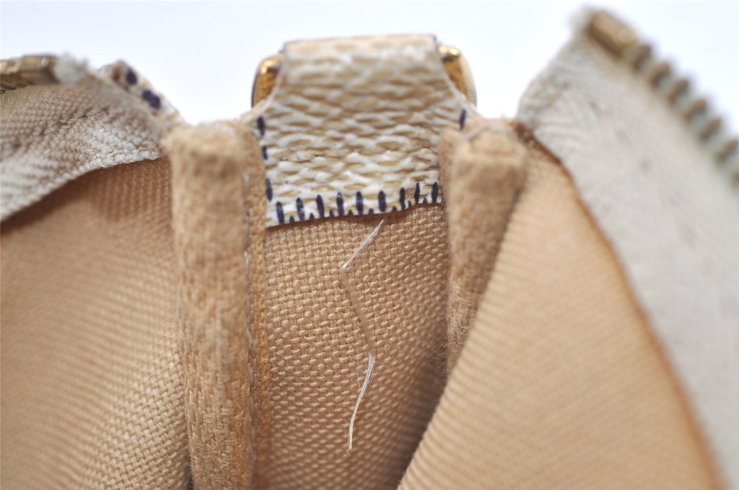 Authentic Louis Vuitton Damier Azur Mini Pochette Accessoires N58010 Pouch 4388K