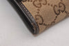 Authentic GUCCI Lovely Heart GG Canvas Leather Long Wallet 251861 Brown 4389J