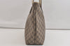 Authentic GUCCI Vintage Shoulder Tote Bag GG PVC Leather 211137 Brown 4390K