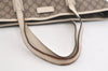 Authentic GUCCI Vintage Shoulder Tote Bag GG PVC Leather 211137 Brown 4390K