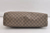 Authentic GUCCI Vintage Shoulder Tote Bag GG PVC Leather 211137 Brown 4390K