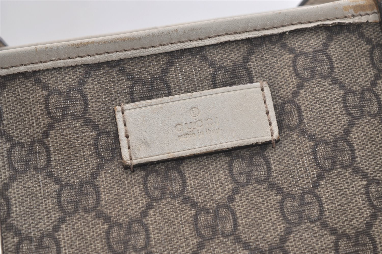 Authentic GUCCI Vintage Shoulder Tote Bag GG PVC Leather 211137 Brown 4390K