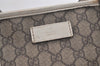 Authentic GUCCI Vintage Shoulder Tote Bag GG PVC Leather 211137 Brown 4390K