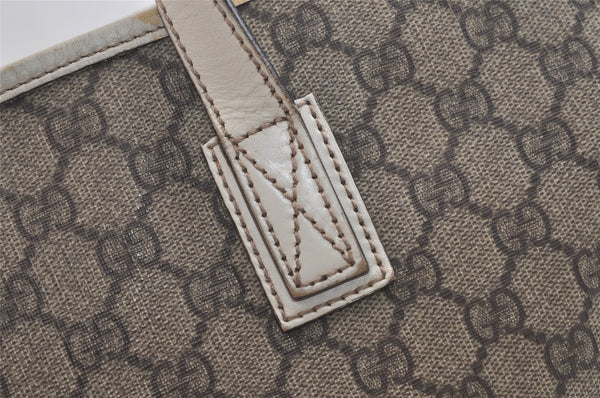 Authentic GUCCI Vintage Shoulder Tote Bag GG PVC Leather 211137 Brown 4390K