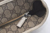 Authentic GUCCI Vintage Shoulder Tote Bag GG PVC Leather 211137 Brown 4390K