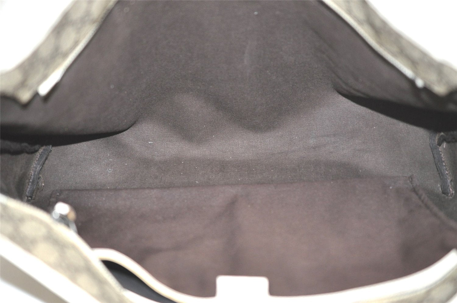 Authentic GUCCI Vintage Shoulder Tote Bag GG PVC Leather 211137 Brown 4390K
