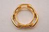 Authentic HERMES Scarf Ring Chaine d'Ancre Chain Design Gold Tone Box 4392J