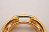 Authentic HERMES Scarf Ring Chaine d'Ancre Chain Design Gold Tone Box 4392J