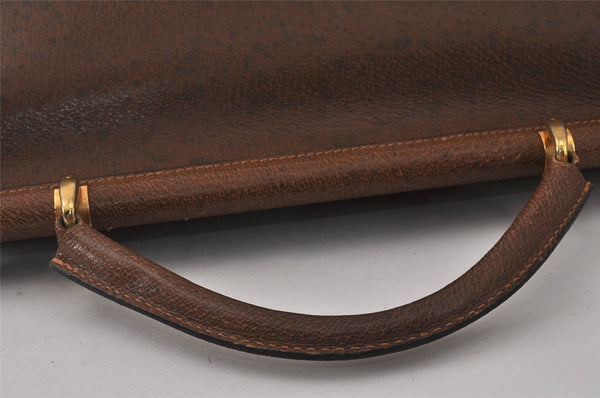 Authentic GUCCI Vintage 2Way Hand Shoulder Bag Purse Leather Brown 4392K