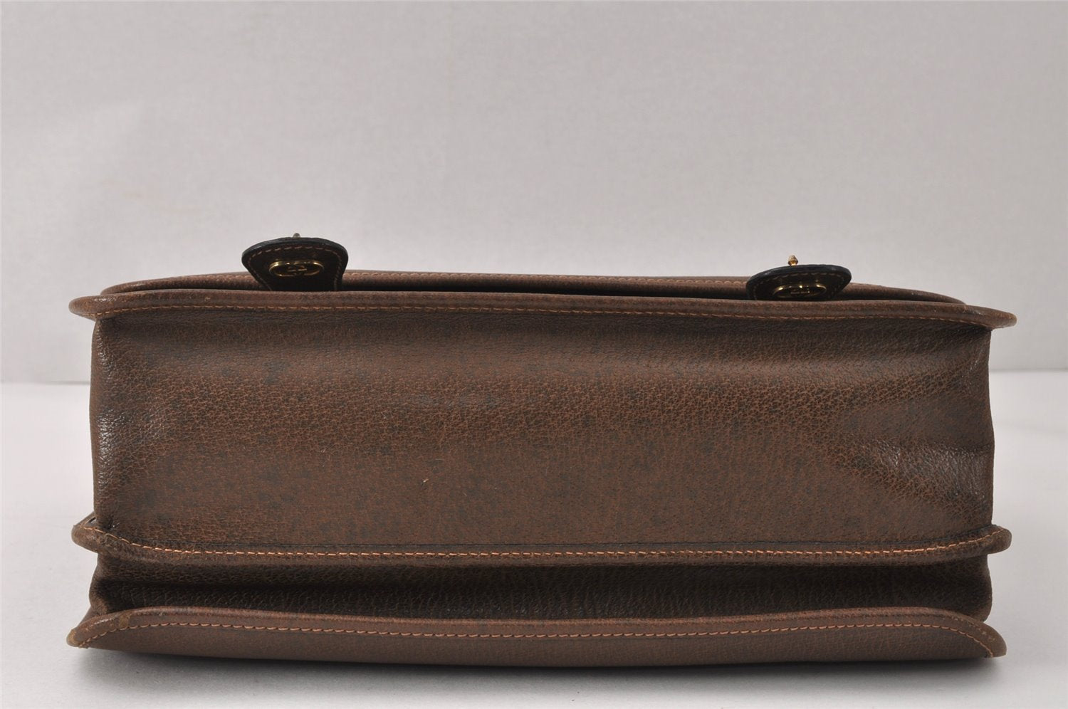 Authentic GUCCI Vintage 2Way Hand Shoulder Bag Purse Leather Brown 4392K
