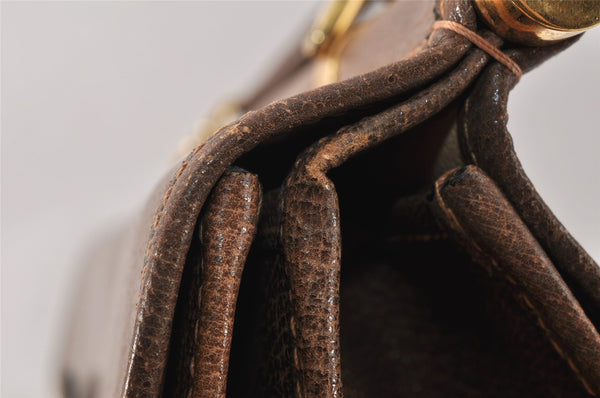 Authentic GUCCI Vintage 2Way Hand Shoulder Bag Purse Leather Brown 4392K