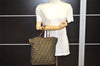 Authentic FENDI Vintage Zucca Shoulder Tote Bag Nylon Leather Brown Junk 4394K