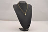 Authentic Christian Dior Gold Tone Chain Rhinestone Pendant Necklace CD 4395J