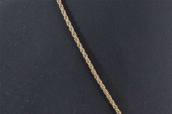 Authentic Christian Dior Gold Tone Chain Rhinestone Pendant Necklace CD 4395J