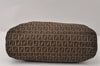 Authentic FENDI Zucchino Shoulder Tote Bag Canvas Leather Brown Junk 4395K