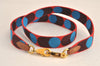 Authentic HERMES Shoulder Strap Flipper Ball Canvas Leather 36.8"" Red Blue 4398M