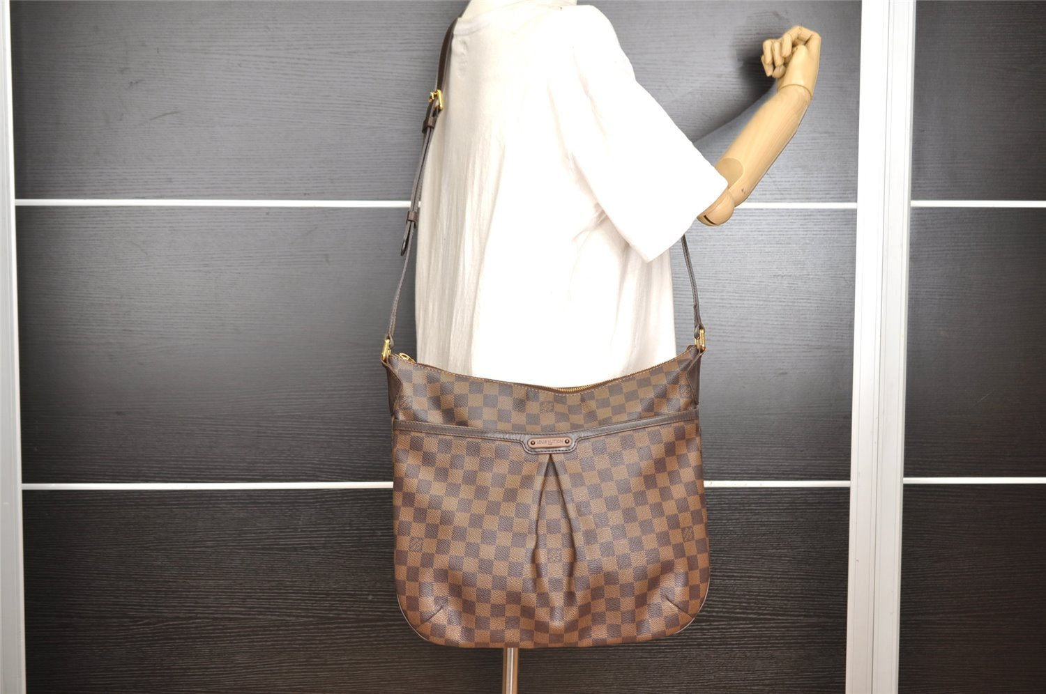 Authentic Louis Vuitton Damier Bloomsbury GM Shoulder Cross Bag N42250 LV 4399I