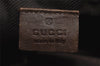Authentic GUCCI Vintage Hand Bag Pouch Purse GG Canvas Leather 07198 Brown 4401J