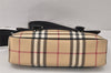 Authentic BURBERRY Nova Check Shoulder Cross Body Bag PVC Leather Beige 4401K