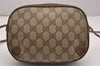 Authentic GUCCI Web Sherry Line Shoulder Cross Bag GG PVC Leather Brown 4402J