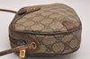 Authentic GUCCI Web Sherry Line Shoulder Cross Bag GG PVC Leather Brown 4402J