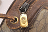Authentic GUCCI Web Sherry Line Shoulder Cross Bag GG PVC Leather Brown 4402J