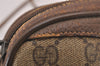 Authentic GUCCI Web Sherry Line Shoulder Cross Bag GG PVC Leather Brown 4402J