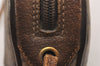 Authentic GUCCI Web Sherry Line Shoulder Cross Bag GG PVC Leather Brown 4402J