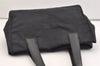 Authentic CHANEL New Travel Line Shoulder Tote Bag Nylon Leather Black 4403J