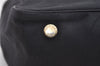 Authentic CHANEL New Travel Line Shoulder Tote Bag Nylon Leather Black 4403J