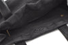 Authentic CHANEL New Travel Line Shoulder Tote Bag Nylon Leather Black 4403J