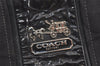 Authentic COACH Signature Shoulder Tote Bag Canvas Leather 18967 Black 4403K