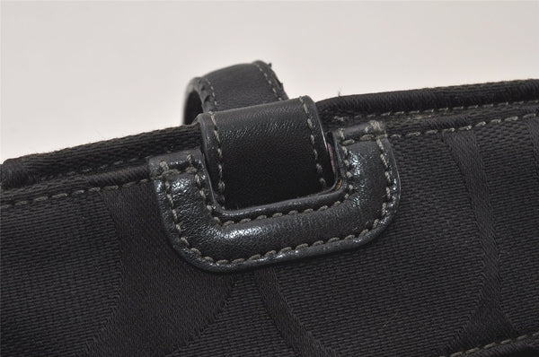 Authentic COACH Signature Shoulder Tote Bag Canvas Leather 18967 Black 4403K