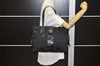 Authentic COACH Signature Shoulder Tote Bag Canvas Leather 18967 Black 4403K
