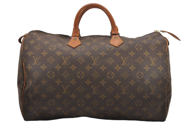 Authentic Louis Vuitton Monogram Speedy 40 Hand Boston Bag M41522 LV 4404J