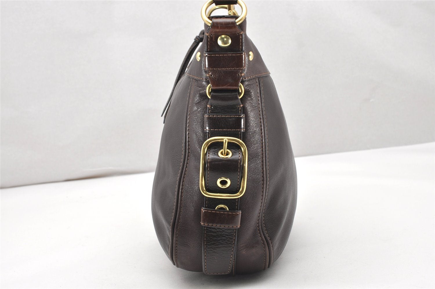 Authentic COACH Vintage Shoulder Hand Bag Leather 12669 Brown 4404K