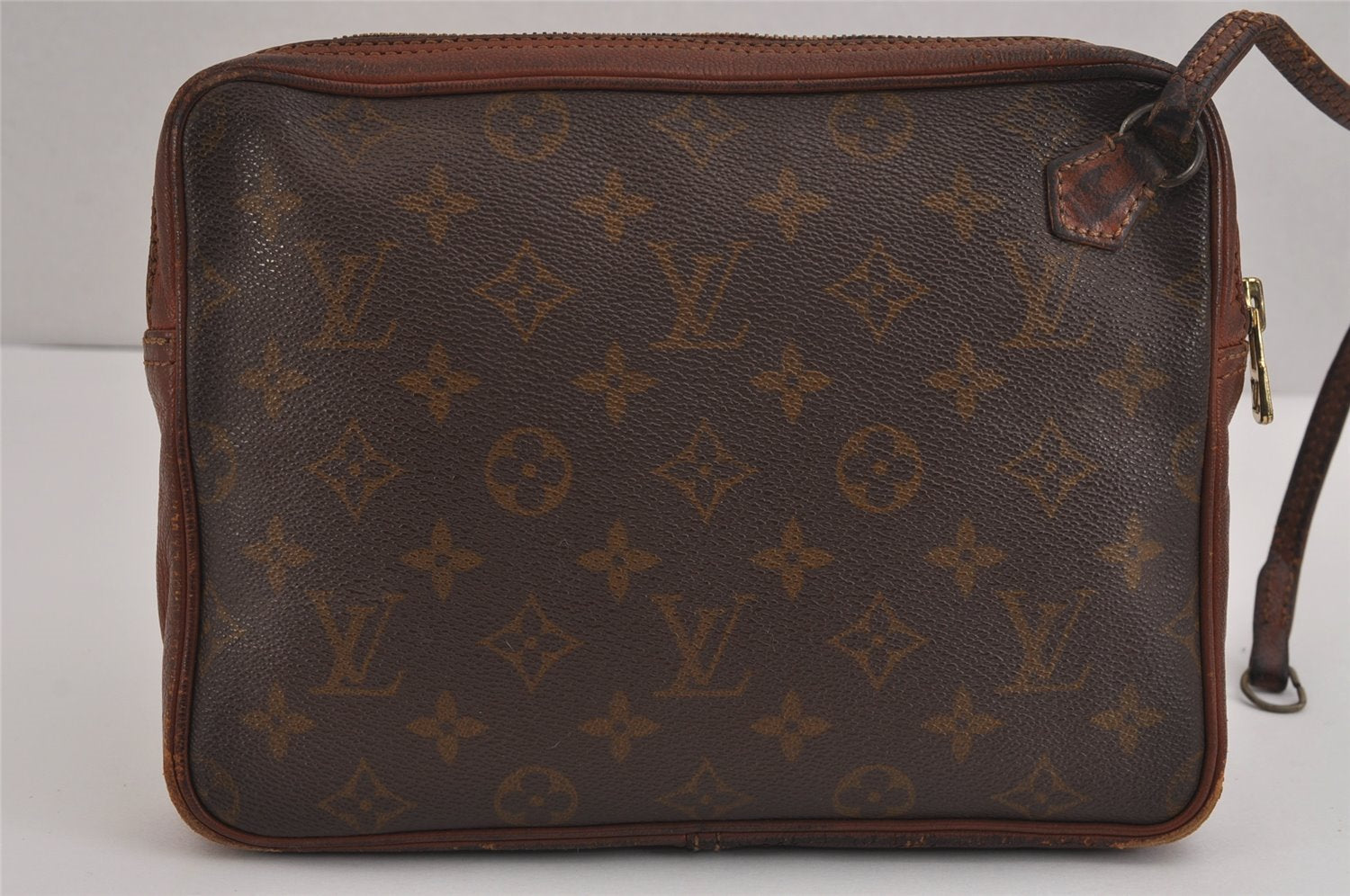 Authentic Louis Vuitton Monogram Pochette Sport Clutch Hand Bag Old Model 4405J