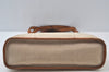 Authentic HERMES Cabag PM 2Way Shoulder Hand Tote Bag Canvas Leather Beige 4407J