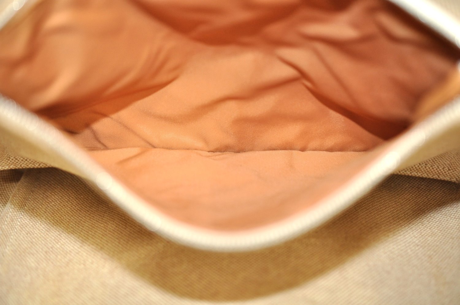 Authentic HERMES Cabag PM 2Way Shoulder Hand Tote Bag Canvas Leather Beige 4407J