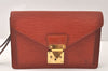 Auth Louis Vuitton Epi Pochette Sellier Dragonne Clutch Bag M52613 Brown 4409K