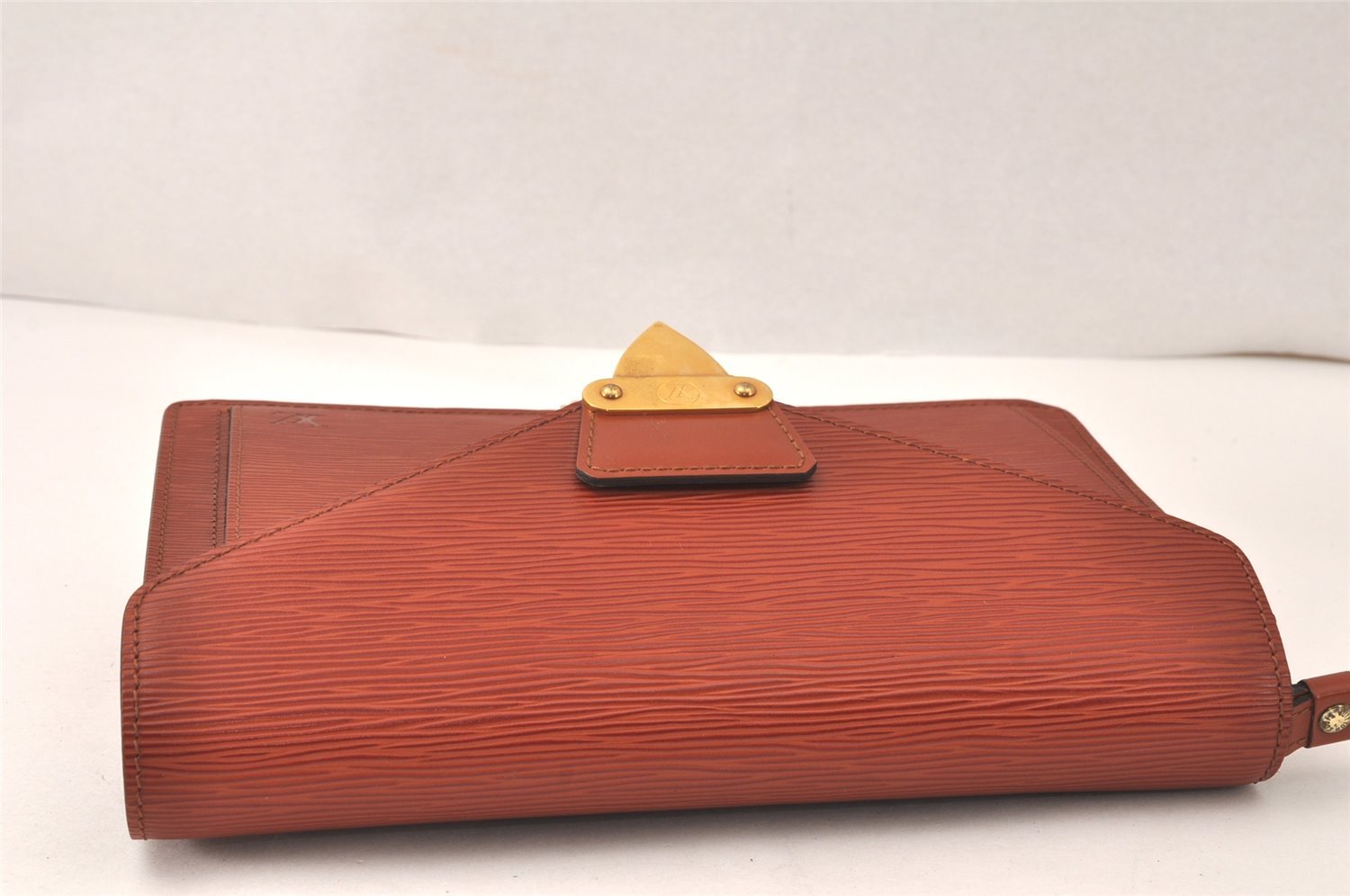 Auth Louis Vuitton Epi Pochette Sellier Dragonne Clutch Bag M52613 Brown 4409K